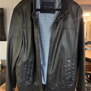 Tommy Hilfiger Black Leather Jacket for Men